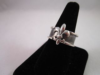 mignon faget sterling silver fleur de lis ring size 9