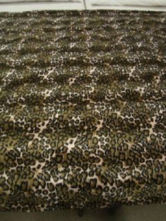 89834 Pretty Brown Faux Leopard Fur Velvet Blanket Bedspread