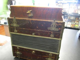 antique wooden accordion very interesting piece  150 00 or 
