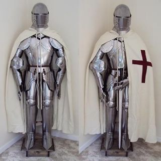 English Grand Master Knights Templar Full Suit Of Armour   Authentic 