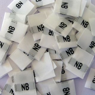 NB Newborn Infant Garment Woven Size Tags Labels for Clothing Qty 100
