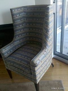 SALE~MODERN~D​ONGHIA Wing Chair Custom Upholstery  47H X 29~Rare 