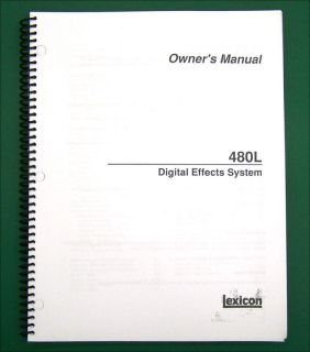 lexicon 480l dig effects system complete owner s manual time
