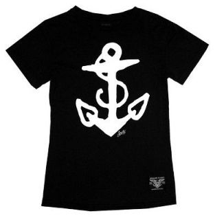 Sailor Jerry Anchor Tattoo Artist Black Soft Juniors Babydoll T Shirt 