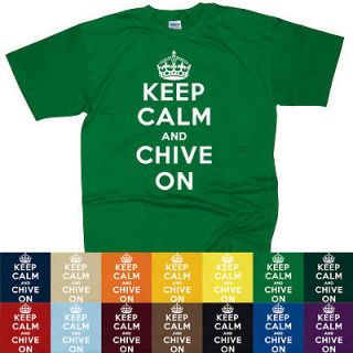 KEEP CALM CHIVE ON AND CHIVERY KCCO CHIVERY MENS T SHIRT NEW