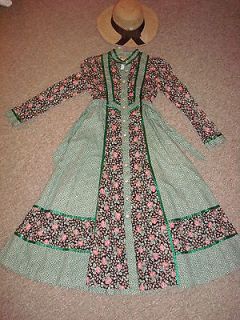 Vintage Gunne SAX dress by Jessica prarie cotton floral hippie ribbon 