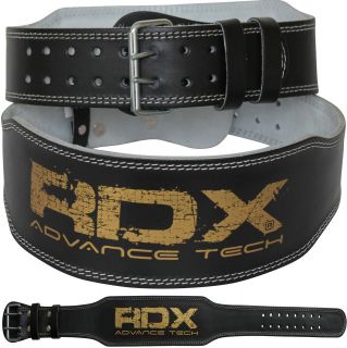 rdx leather weight lifting belt fitness training gym s authentic