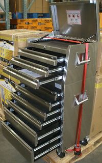DURO 26 9 DRAWER STAINLESS STEEL TOOLBOX ON WHEELS W SNAP SHUT 