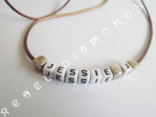 POP STAR inspired surfer style necklace or personalised with any name 