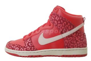 Nike Wmns Dunk High Skinny Gym Red Leopard Animal Atmos Womens Shoes 
