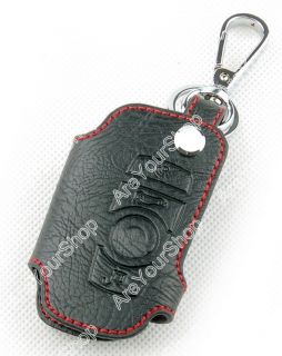 oem remote leather key cover case holder ring chain fob