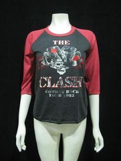 THE CLASH Combat Rock Tour 1982 Vintage Women T Shirt M