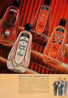 1936 Ad Old Mr. Boston Gin Varieties Bottles Entertain   ORIGINAL 