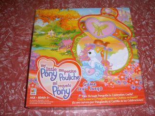MILTON BRADLEY BOARD GAME, MY LITTLE PONY, ENGLISH AND FRENCH COMPLETE 