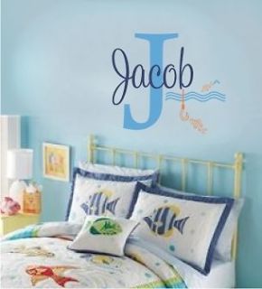 Personalized Sea Ocean Fish Theme Wall decal   Match your bedding