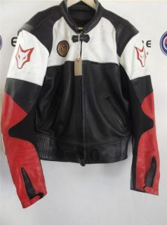 Wolf Race Design Leather Motorcycle Jacket EU 56 UK 46 VGC 