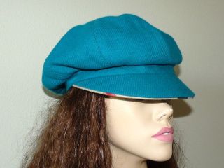 Authentic Burberry Blue Hat Jude in Wool Cap Kingfisher Size Small