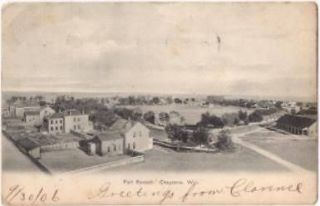 1906 fort russell cheyenne wyo bird s eye view postcard