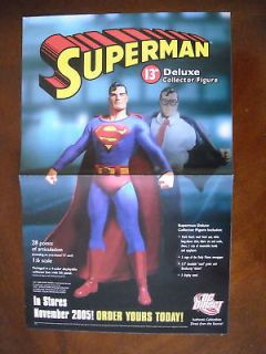 superman deluxe figure promo poster smallville jla 
