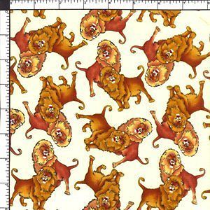 King of the Jungle Lions 100% Cotton Designer Quilting Fabric 44wd 
