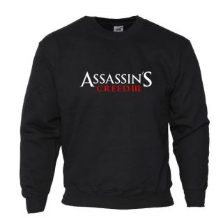 Assassins CREED 3 Sweatshirt Jumper FREE GAMER ID on back NEW POST 