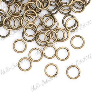 380 Approx Iron Antique Brass Round Open Jump Ring 8x8x0.7 OK HCJR0219 