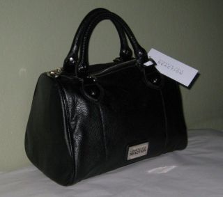 Kenneth Cole Womens Street Fair Satchel Handbag Purse Black Tote $79 