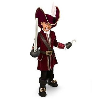 NWT  Sz L 10 Captain Hook from Peter Pan Costume w/Hat 