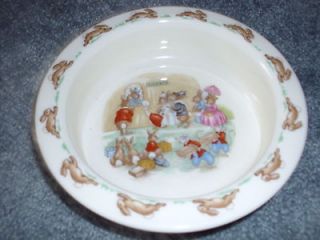 royal doulton uk bunnykins ticket queue cereal bowl expedited shipping