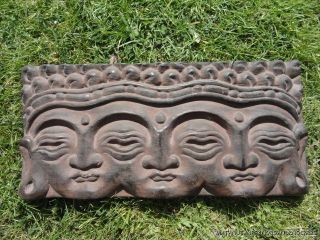BEAUTIFUL CARVED WOODEN BUDDHA HEAD GARDEN FEATURE ORNAMENT KOI POND 9