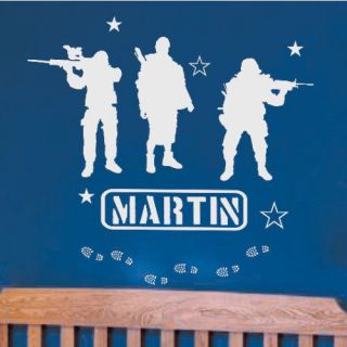 name military army soldiers vinyl wall decals art 039 time