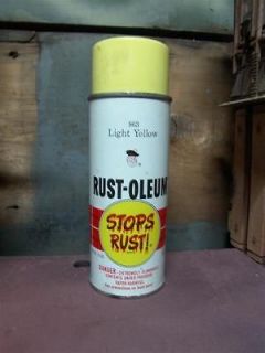 Vintage Spray Paint Can   Rust Oleum Light Yellow # 863 ~ 1972