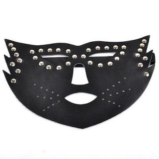Leather Catwoman Mask Sexy Compliment Any Cat Costume Black