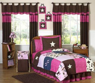   HORSE COW GIRL TWIN SIZE BED BEDDING COMFORTER SET FOR KID BEDROOM