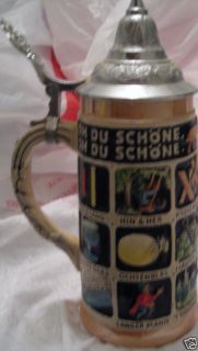 vintage germany german american lid stein musterschutz  48 