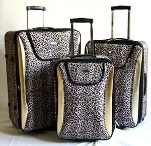 Pc Luggage Set Travel Bag Rolling Upright Expandable Wheel Gold 