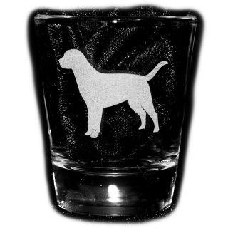 2oz Labrador Retriever dog puppy Shot Glass W/ Gift box Engraved pet 