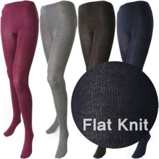   Thick Basic Flat Knit Sweater Warm Cotton Full Foot Footed Tights