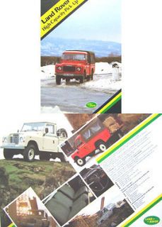 Land Rover High Capacity Pick Up 1982 83 Original UK Brochure Pub. No 