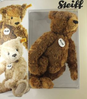 Brand New STEIFF George Jointed Plush Teddy Bear   32cm Brown Stuffed 