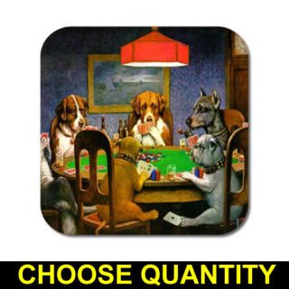 dogs playing poker 1 coaster set  from canada