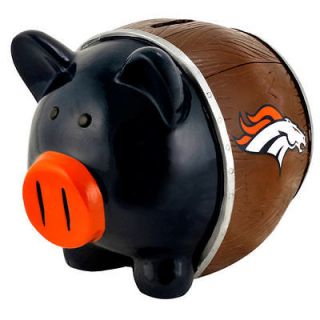   Denver Broncos Large 7 X 8 X 6 Pig Leaguers Thermatic Piggy Bank