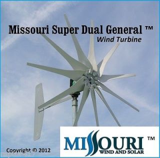 New Missouri Super Dual General Wind Turbine Generator 12/24volt 