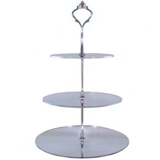 three tier silver mirrored acrylic circle cake stand  28 85 