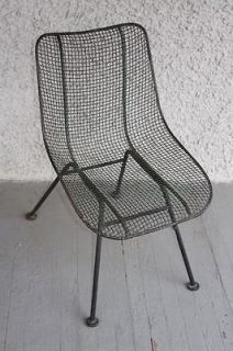 Vintage Black Wire Mesh Sculptra Side Chair by Russell Woodard