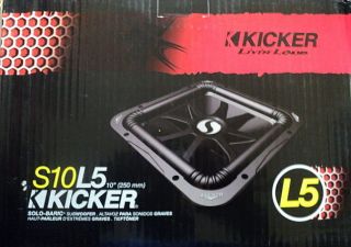 NEW Kicker 08S10L52 Solo Baric L5 10 Dual 2 ohm Car Audio Subwoofer
