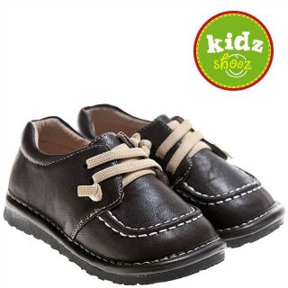   Kids Toddler Childrens Leather Squeaky Shoes   Kickers Style in Brown