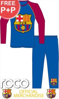   Blue Burgundy Official Barcelona Football Club Kids Pyjamas 3 10yrs