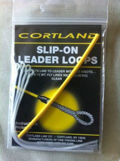 NEW Cortland 50 Lb Slip On CLEAR Leader Loop For 8 15 wt Line 4 LOOPS