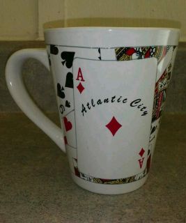 EUC Atlantic City Card Playing Ace of Diamonds Coffee Mug